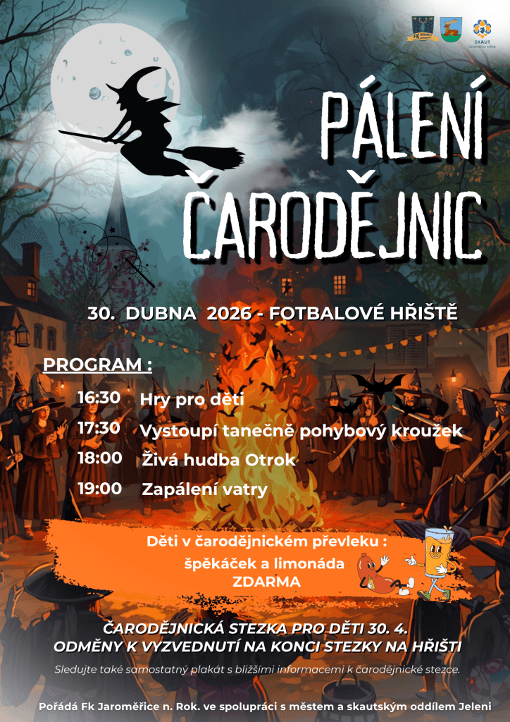 Paleni carodejnic 2026 | Městské kulturní středisko Jaroměřice nad Rokytnou