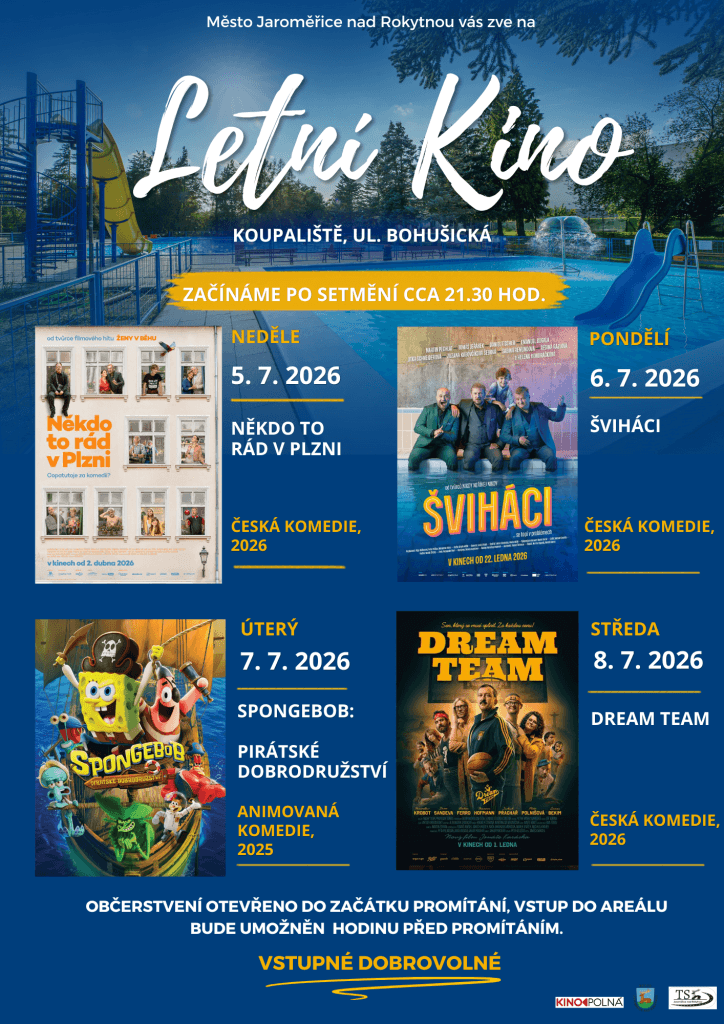 Letni kino 2026 oprava | Městské kulturní středisko Jaroměřice nad Rokytnou