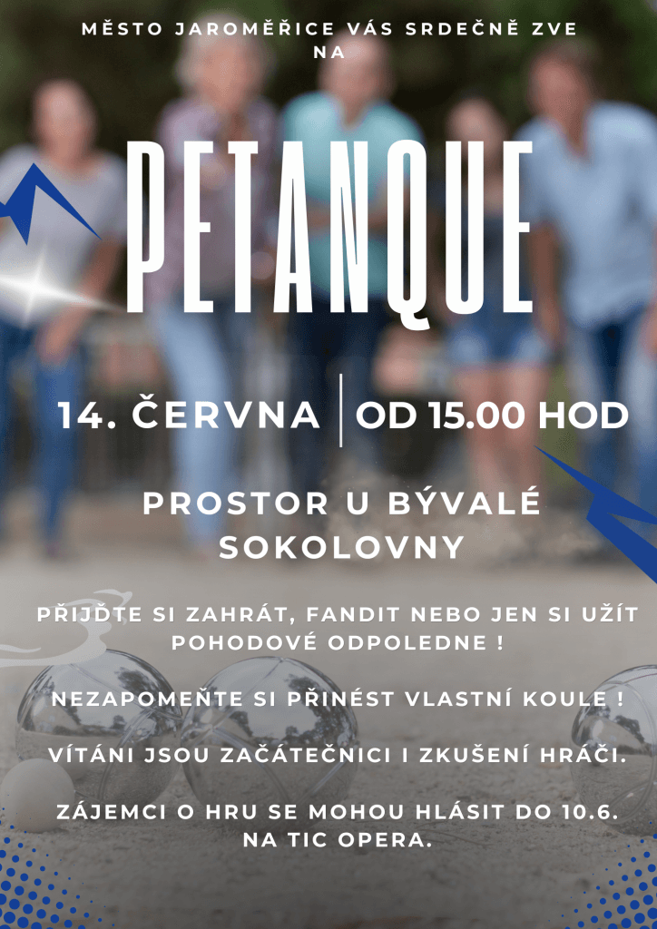 PETANQUE 2026 Letak A4 | Městské kulturní středisko Jaroměřice nad Rokytnou