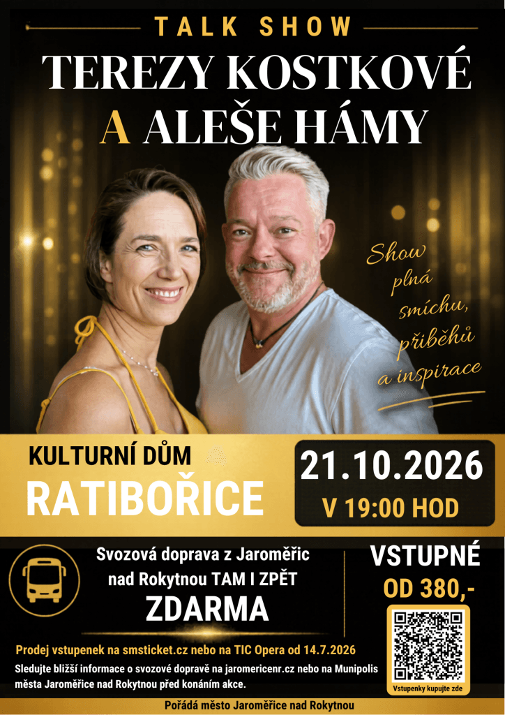 Talk show Terezy Kostkove a Alese Hamy 2026 | Městské kulturní středisko Jaroměřice nad Rokytnou